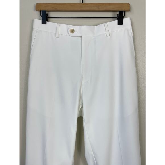 Peter Millar Crown Sport Performance Chino Pants White 32 x 33” MF16EB78 Golf - Picture 2 of 11